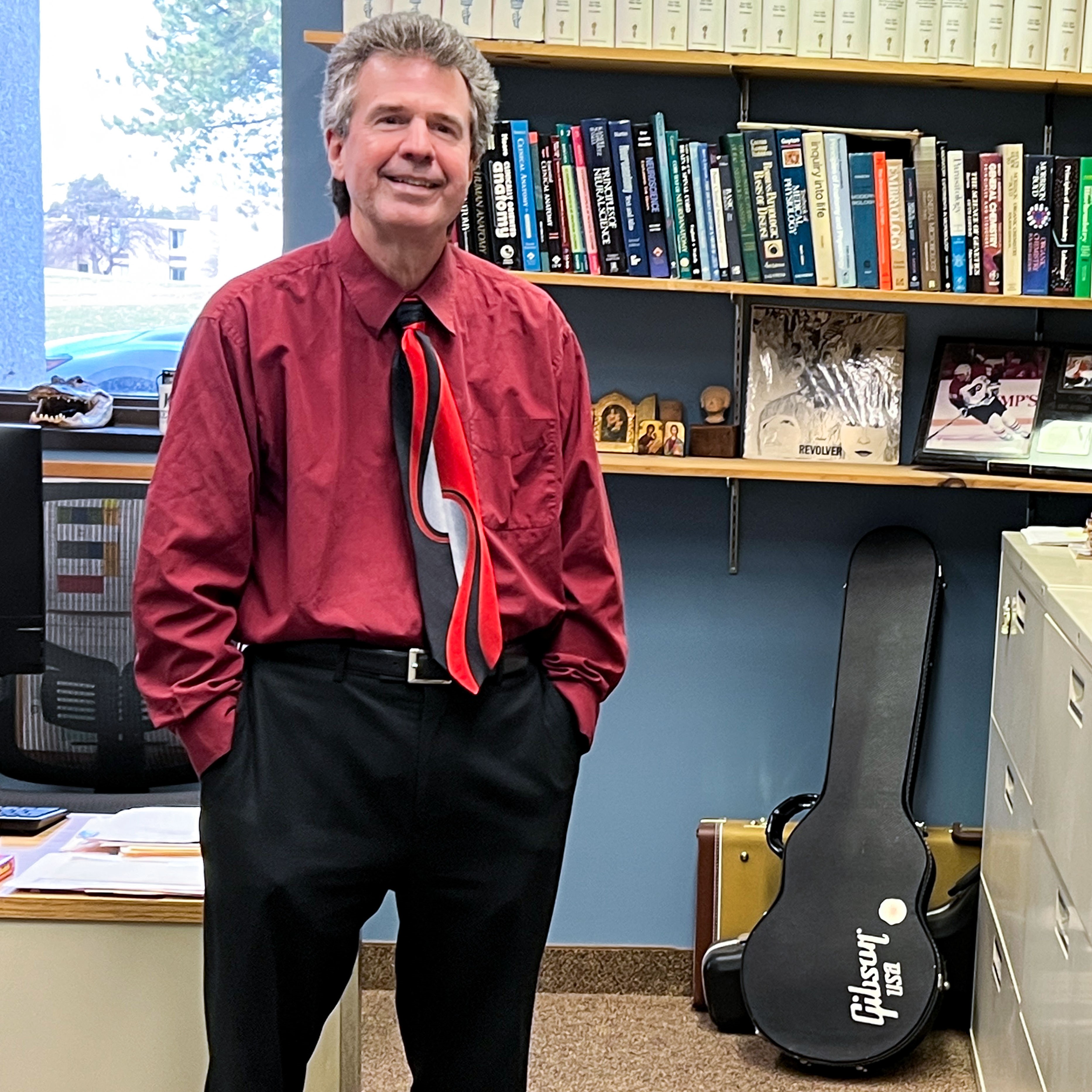 Carl Jagos standing in his office